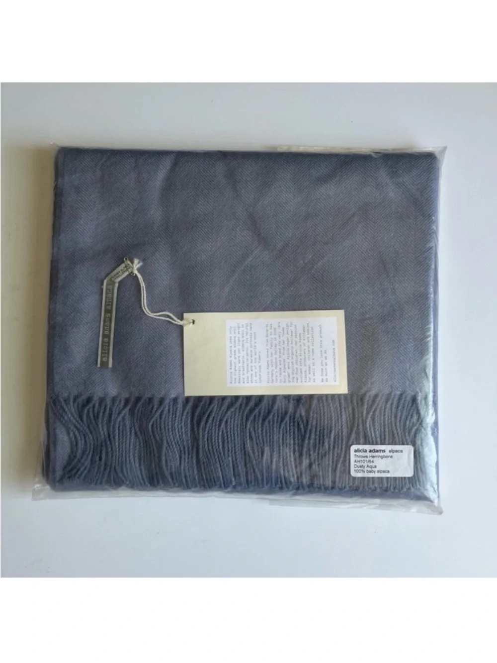 Alicia Adams Alpaca Herringbone Throw NEW